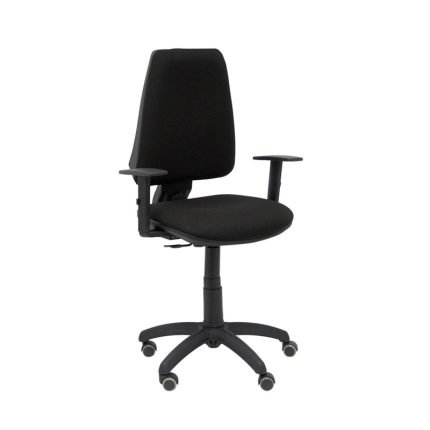 chaise de bureau contemporaine en tissu noir - hauteur 57 cm