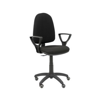 chaise de bureau contemporaine en tissu noir de 56 cm