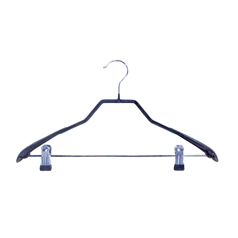 Cintre en métal plastifié noir 42 cm - 50 pièces