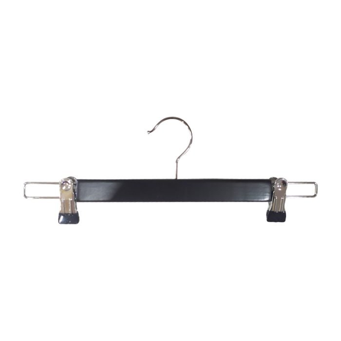 cintre à pince en bois noir - 100 pièces