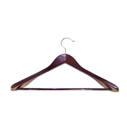 Cintre en bois blanc avec épaulette large 46 cm - Pack de 25