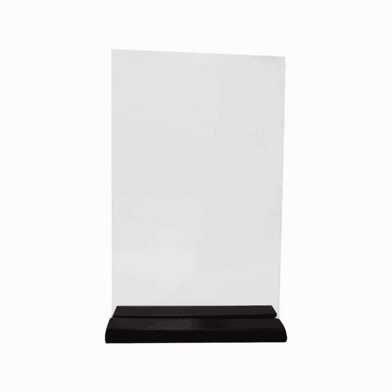 Porte Affiche En T Portrait A4 Avec Base Noir / 12 PCS