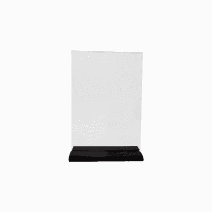 Porte Affiche En T Portrait A5 Avec Base Noir / 12 PCS