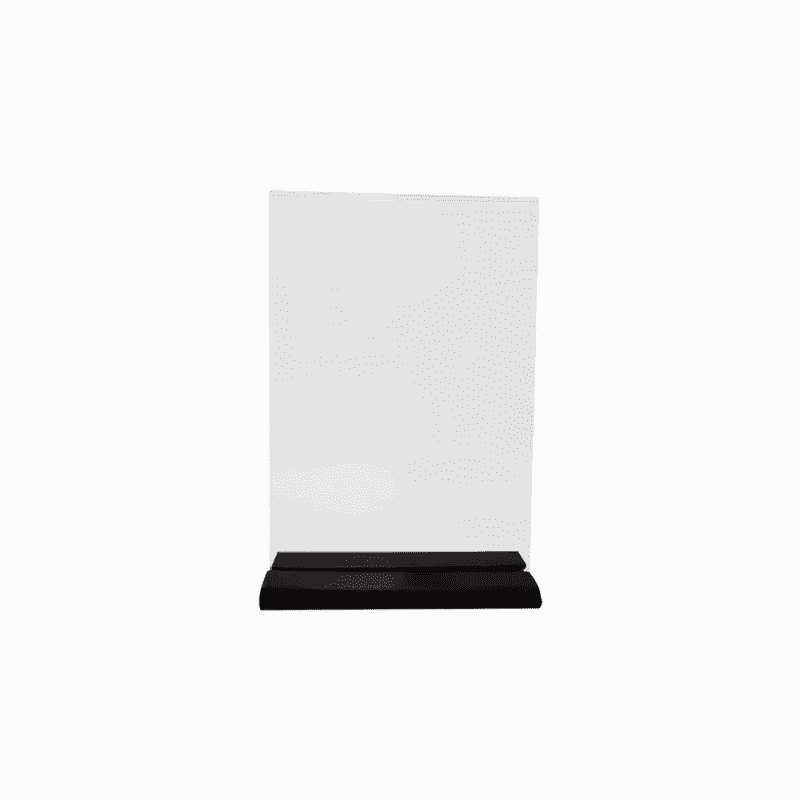 Porte Affiche En T Portrait A5 Avec Base Noir / 12 PCS