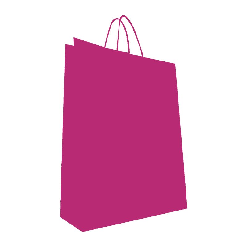 Sac en kraft fuchsia de dimensions 32 x 41 x 12 cm - lot de 200 sacs