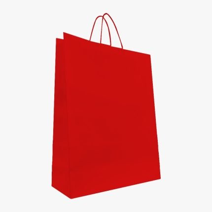 Sac en kraft rouge 32 x 41 x 12 cm - lot de 250