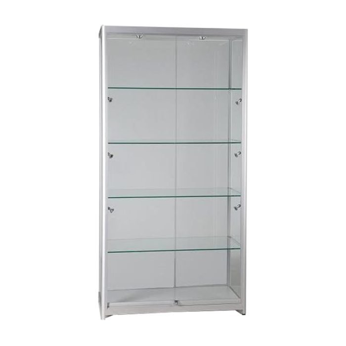Vitrine en verre trompé avec éclairage 100 x 50 x 180 cm