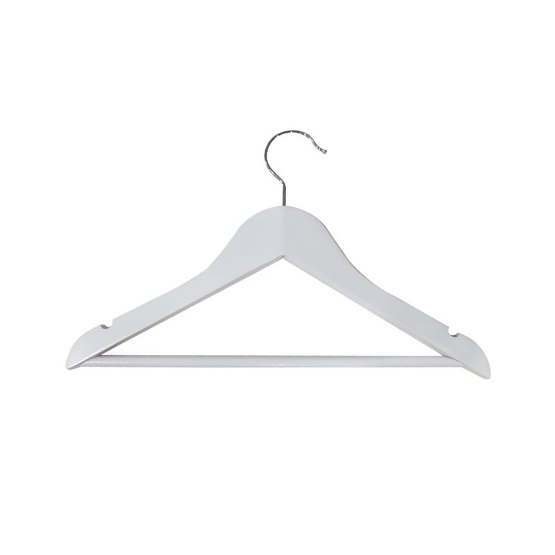Cintre en bois blanc de 35 cm - 100 pièces