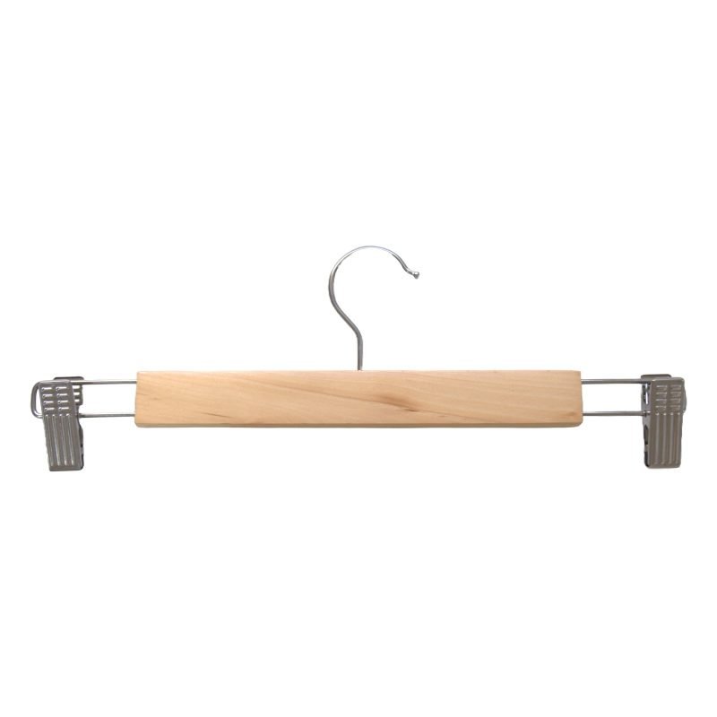 Cintre à pince en bois naturel - lot de 100 pièces