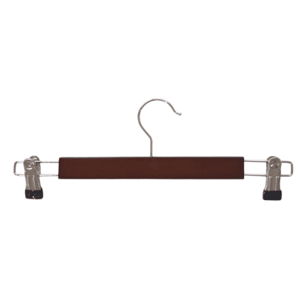 Cintre en bois marron pour jupes, avec barre antidérapante - lot de 100 pièces