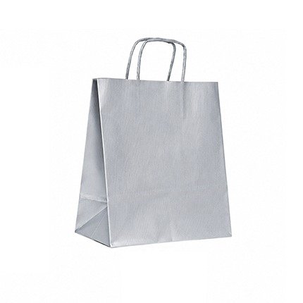 Sac en Kraft 32 x 41 x 12 cm - 250 sacs - Argent