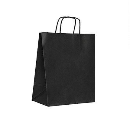 Sac en Kraft 25 x 31 x 12 cm - 350 sacs - Noir