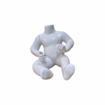 Mannequin enfant sans tête pour vitrine – blanc, finition brillante