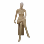 Mannequin femme avec tête pour vitrine – couleur chair, finition brillante