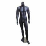 Mannequin homme sans tête pour vitrine – noir, finition mate