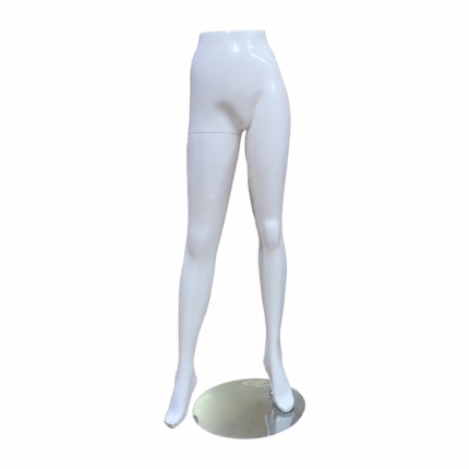 Présentoir mannequin femme pour pantalons – blanc, finition brillante