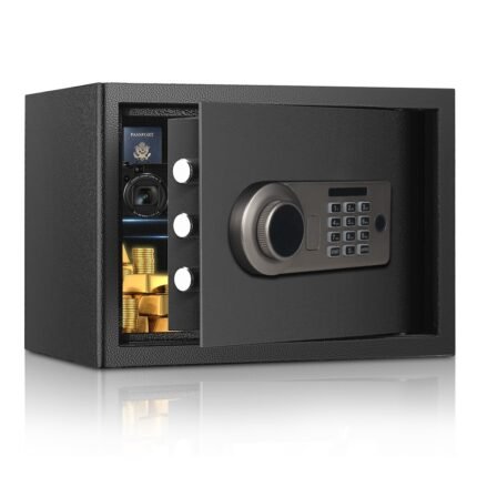 Coffre-fort ZC AL002-25 entrouvert en mise en scène